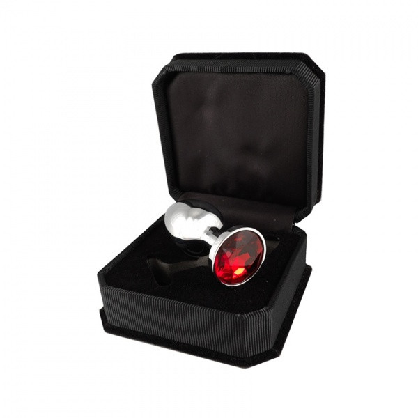 Edelstahl-Buttplug mit schwarzem Kristall (75g) - vergleichen und g&uuml;nstig kaufen